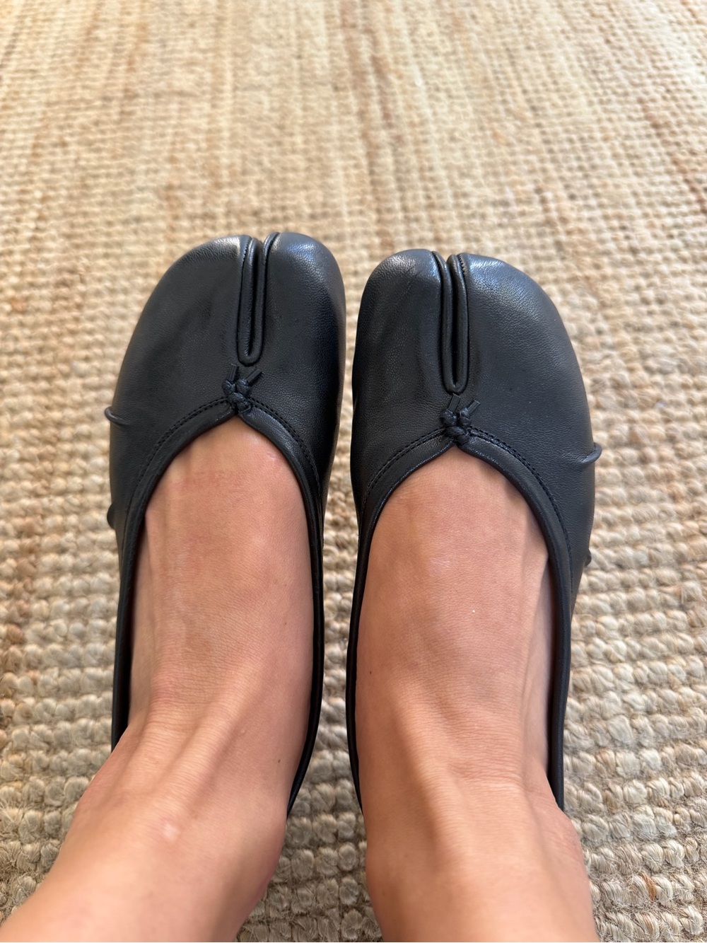 Maison Martin Margiela Black Tabi Ballerina Flats - Picture 3 of 6